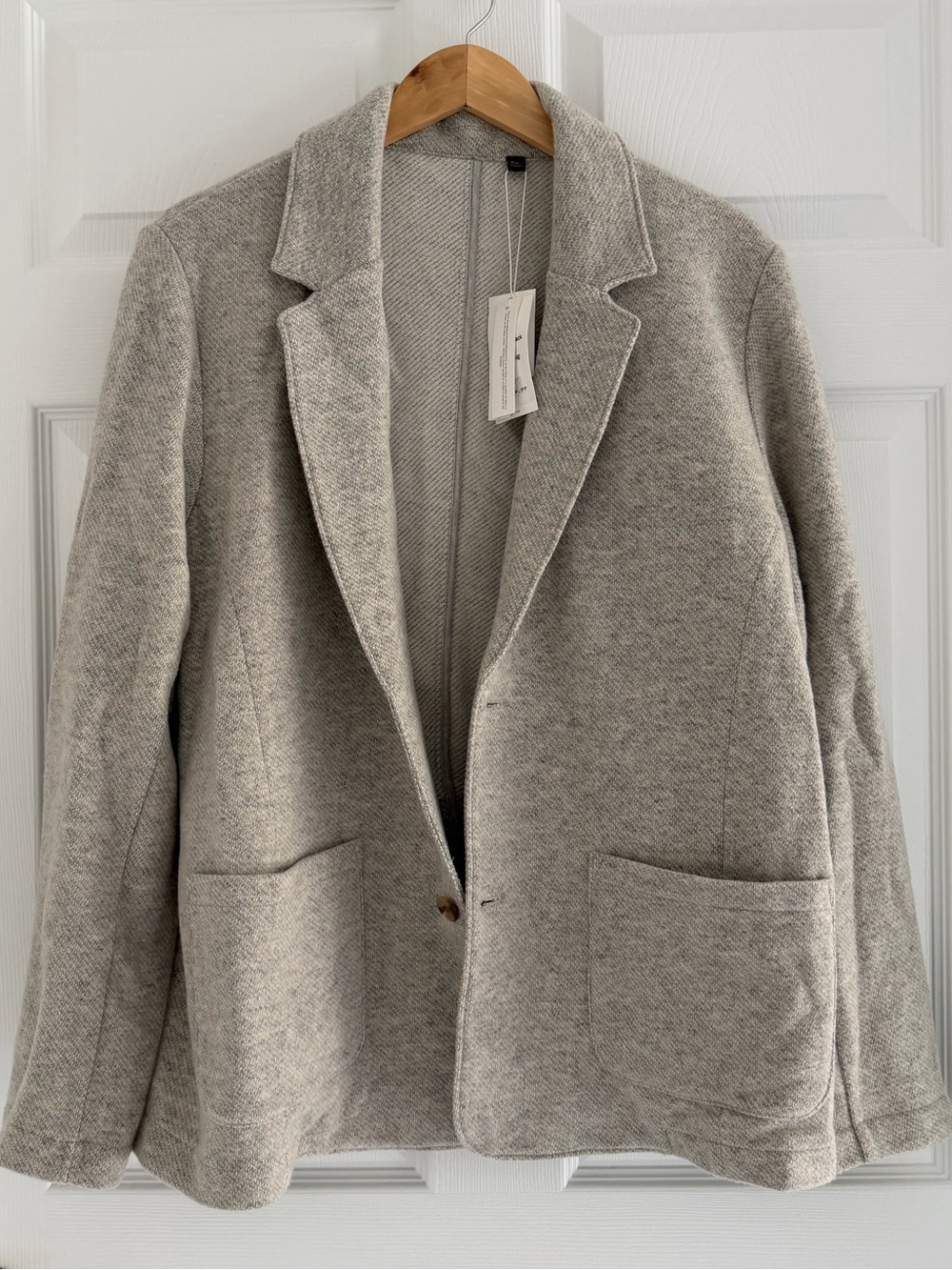Vince Light Gray Open-Front Women's Blazer